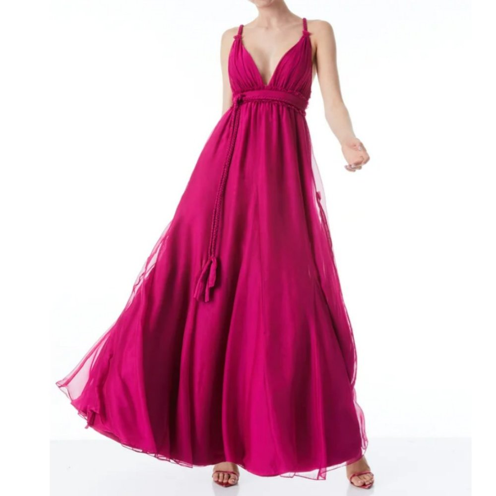 Gorgeous Alice and Olivia Carisa Deep V-Neck Gown  (Originally $895)